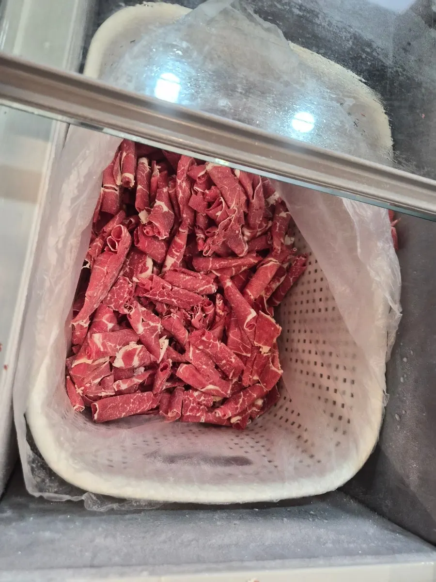 Plate of beef brisket at Tongkeun Shabu