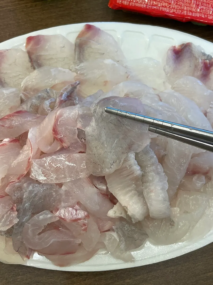 Close-up of freshly prepared wild sashimi