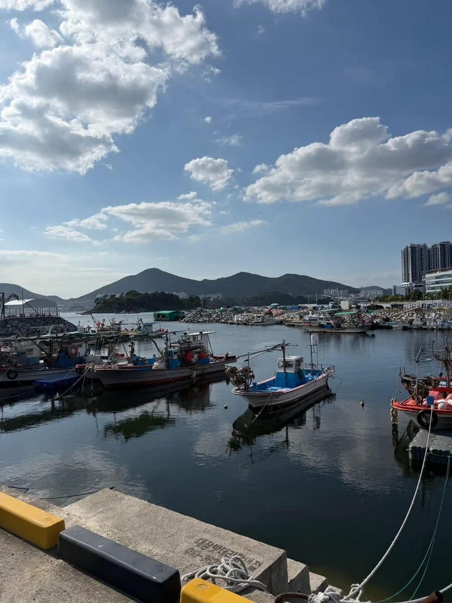 Exterior of Uchangho Sashimi Takeout on the first floor of the Ungcheon fishing village building