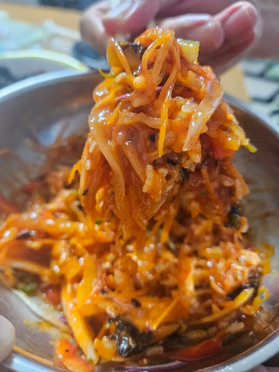 둘이서 먹은 산오징어회 상차림