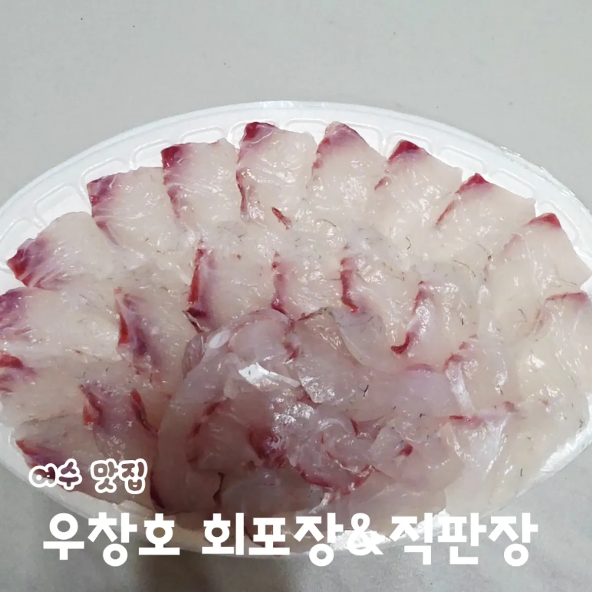 우창호 회포장&직판장에서 포장한 참돔 활어회