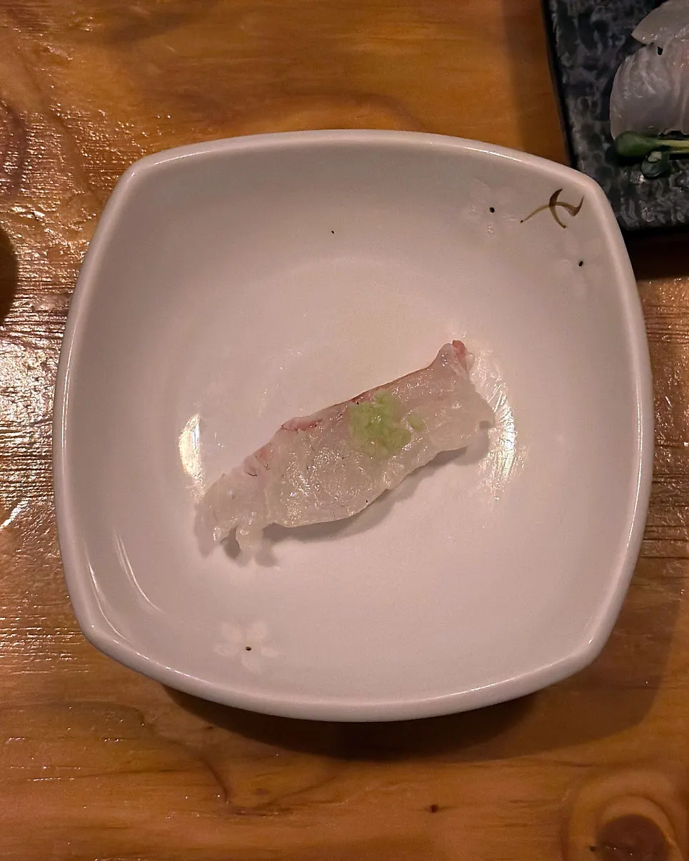 Close-up of aged sashimi