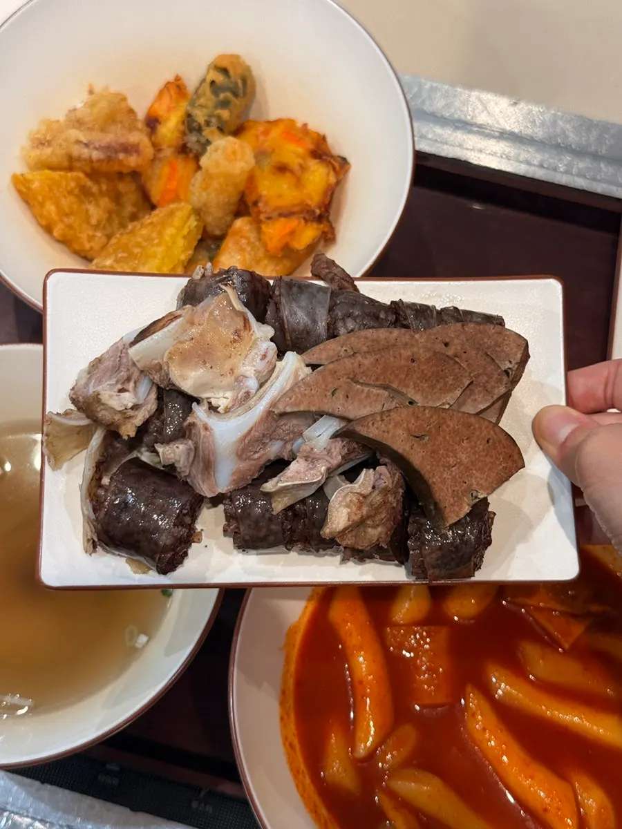 순대와 내장 구성