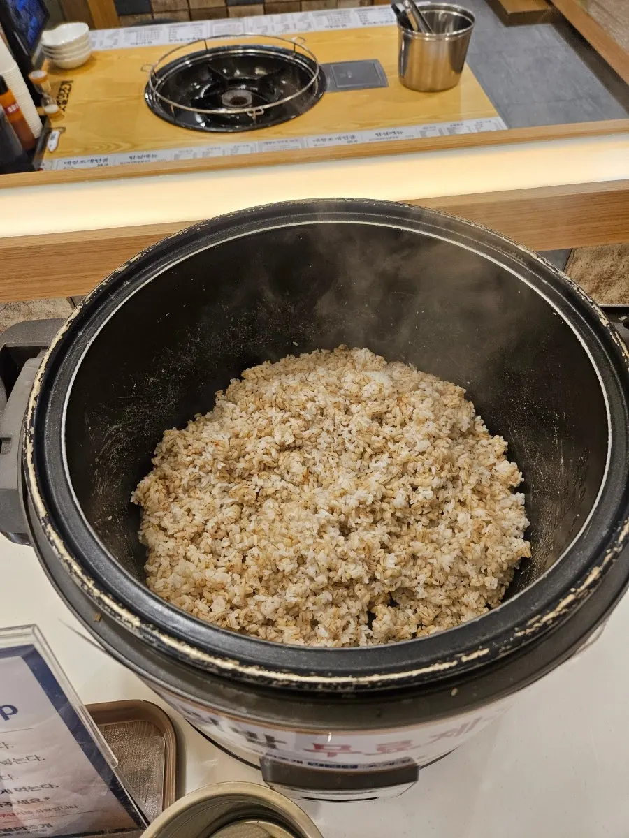 Barley rice and side dish self-bar