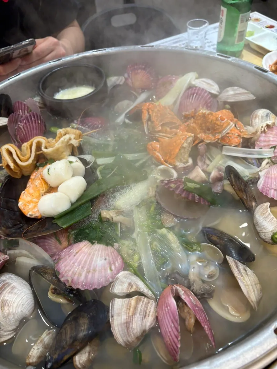 Mini pancake packed with seafood