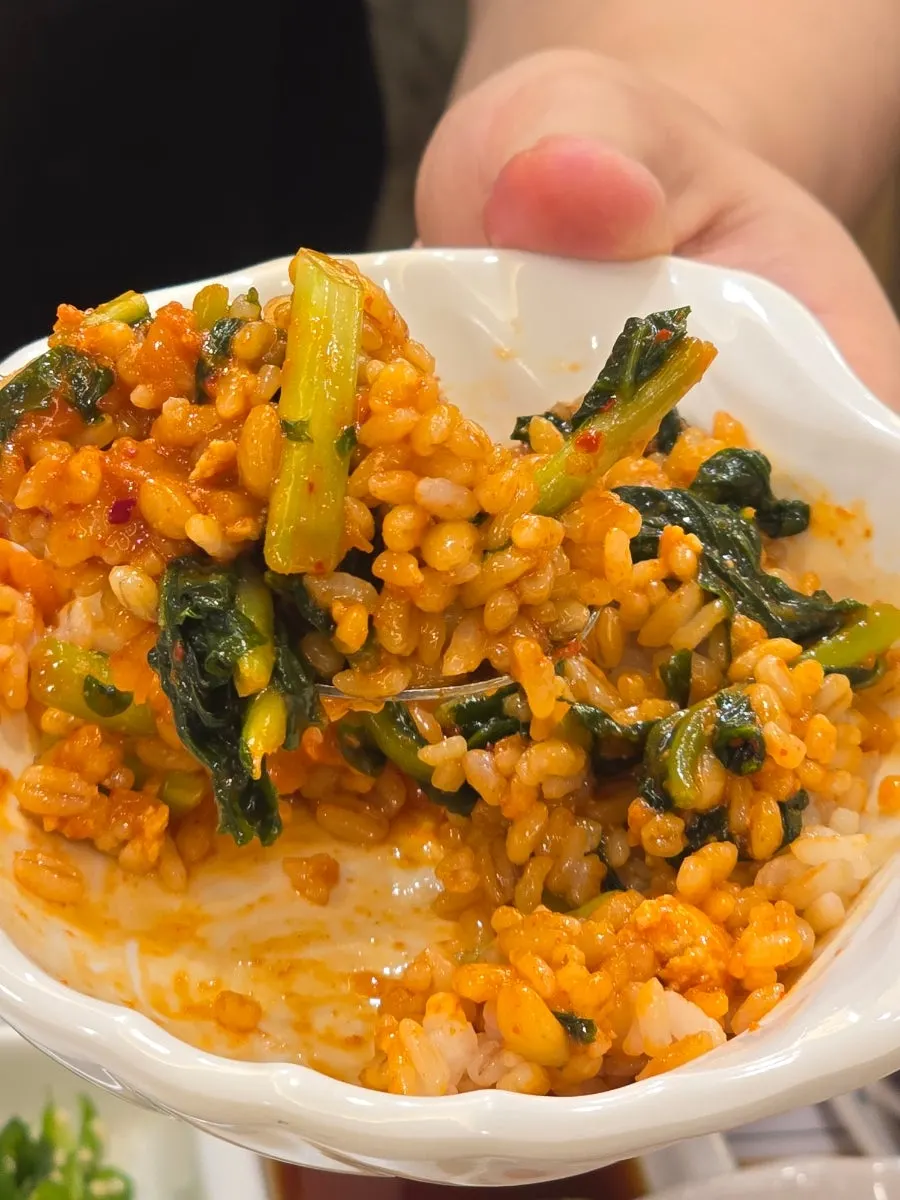 Yeolmu bibimbap made with self-bar barley rice