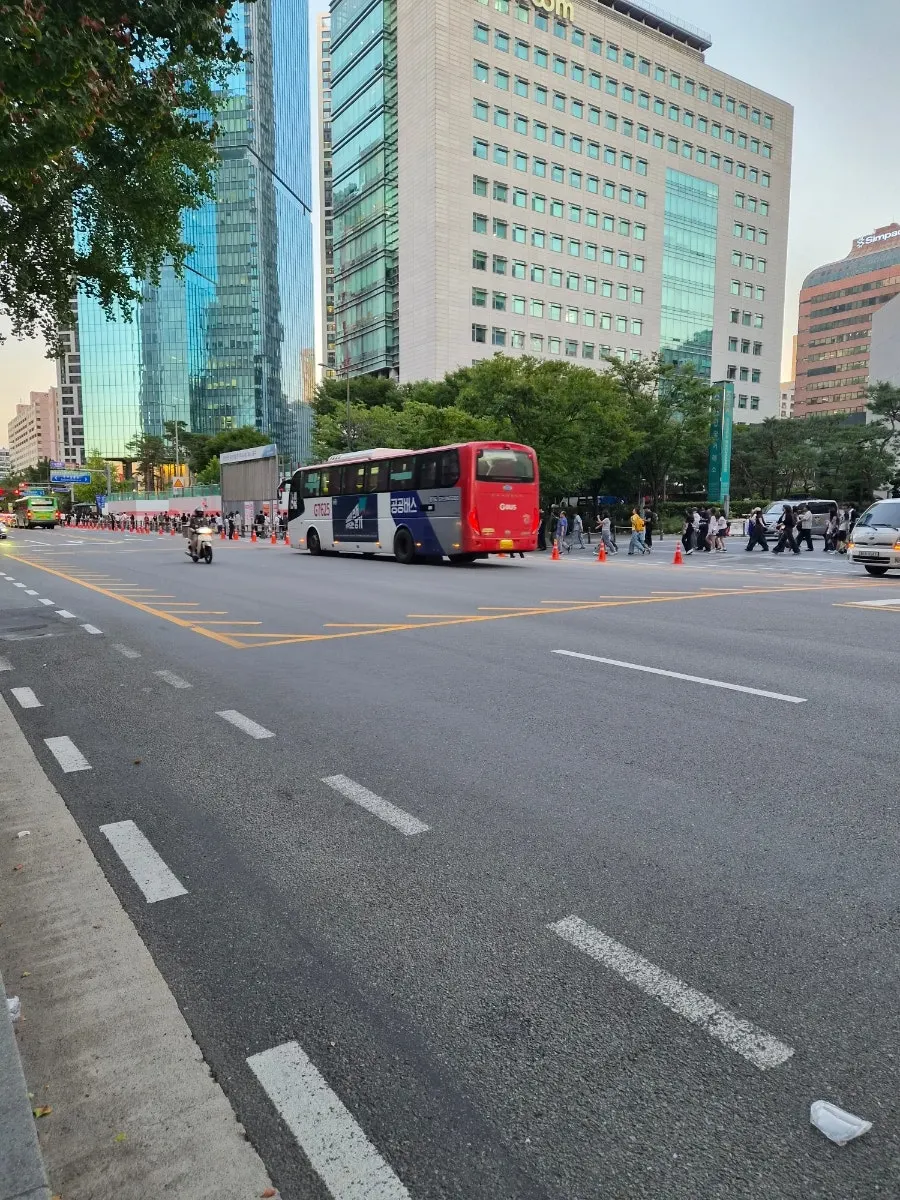 Yeouido street scene on the evening of the fireworks festival
