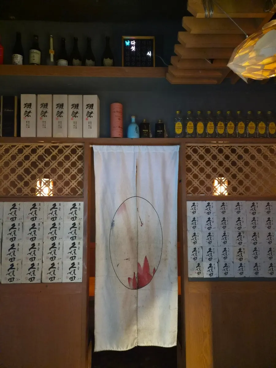View of the divided izakaya hall