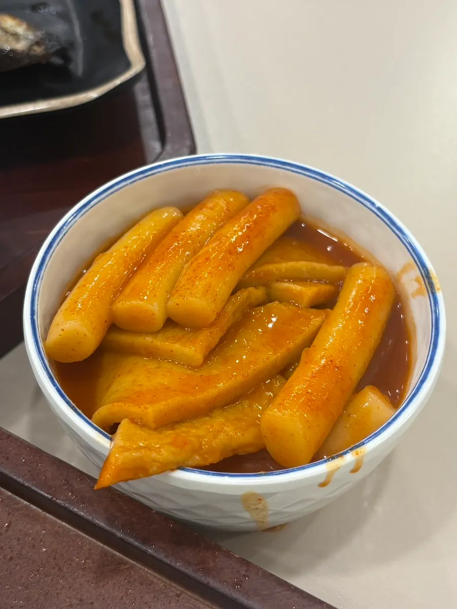 Tteokbokki from the self-service bar
