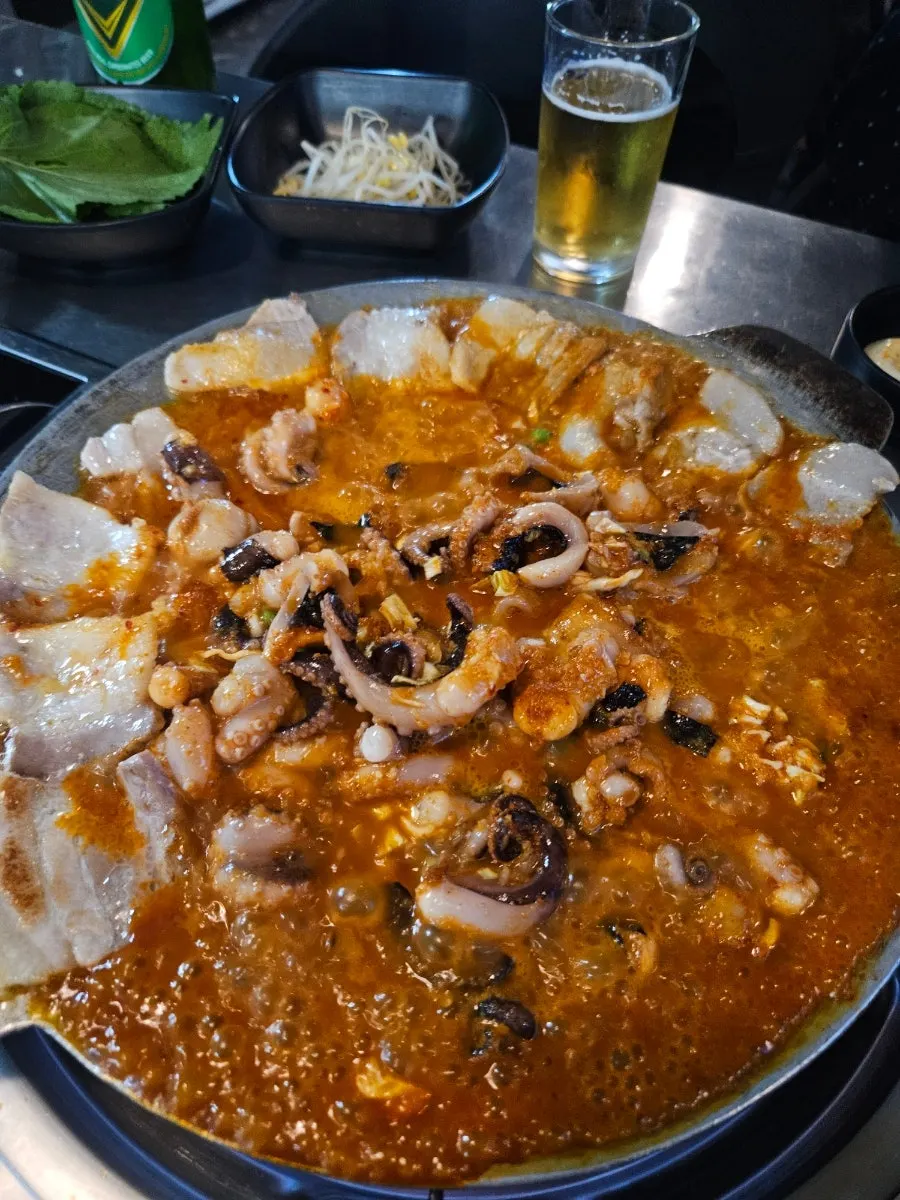 익어가는 철판 쭈꾸미 삼겹 이미지