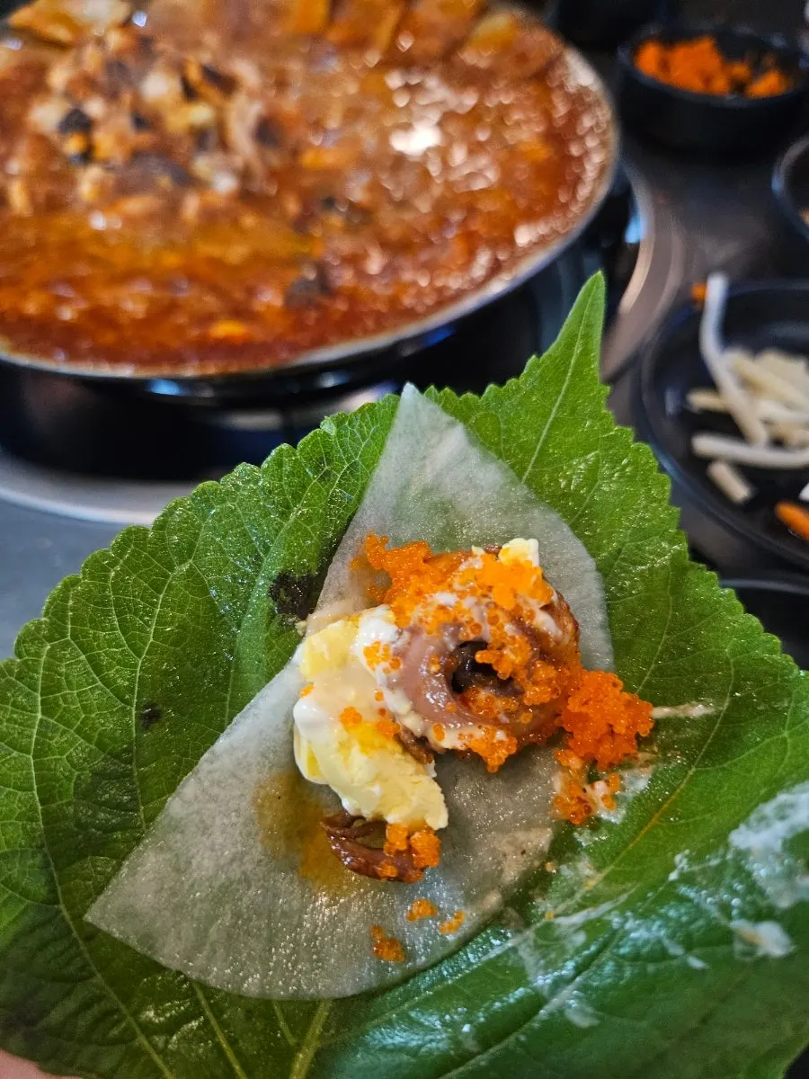 쭈꾸미 삼겹살 식사 이미지