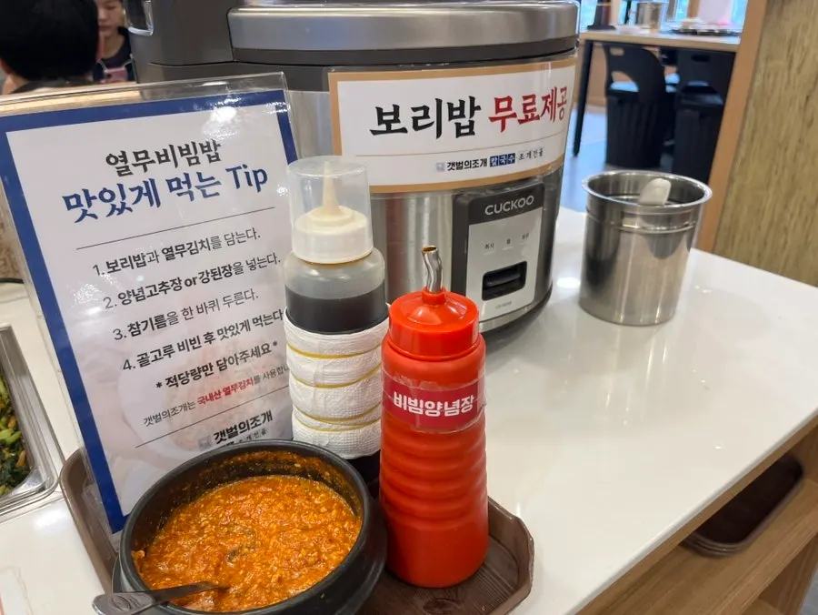 Self-serve side dish counter