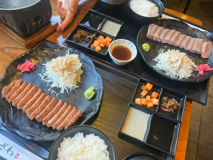 Gyukatsu meal ordered at Izawa