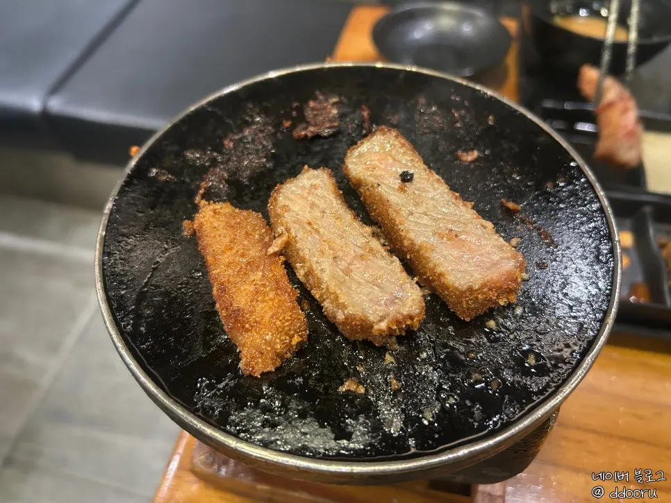 여의도역 이자와 규카츠 정식 상차림
