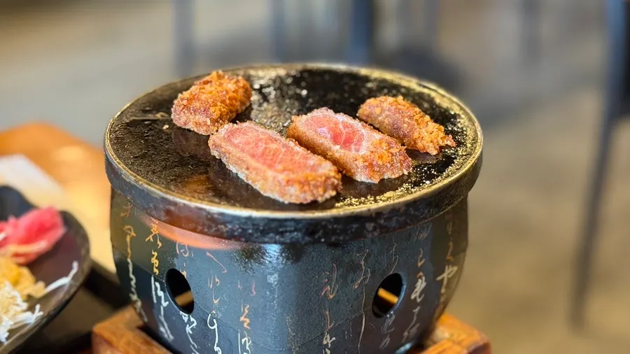 굽기 조절한 규카츠 단면