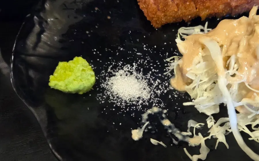 Gyukatsu with wasabi and special sauce