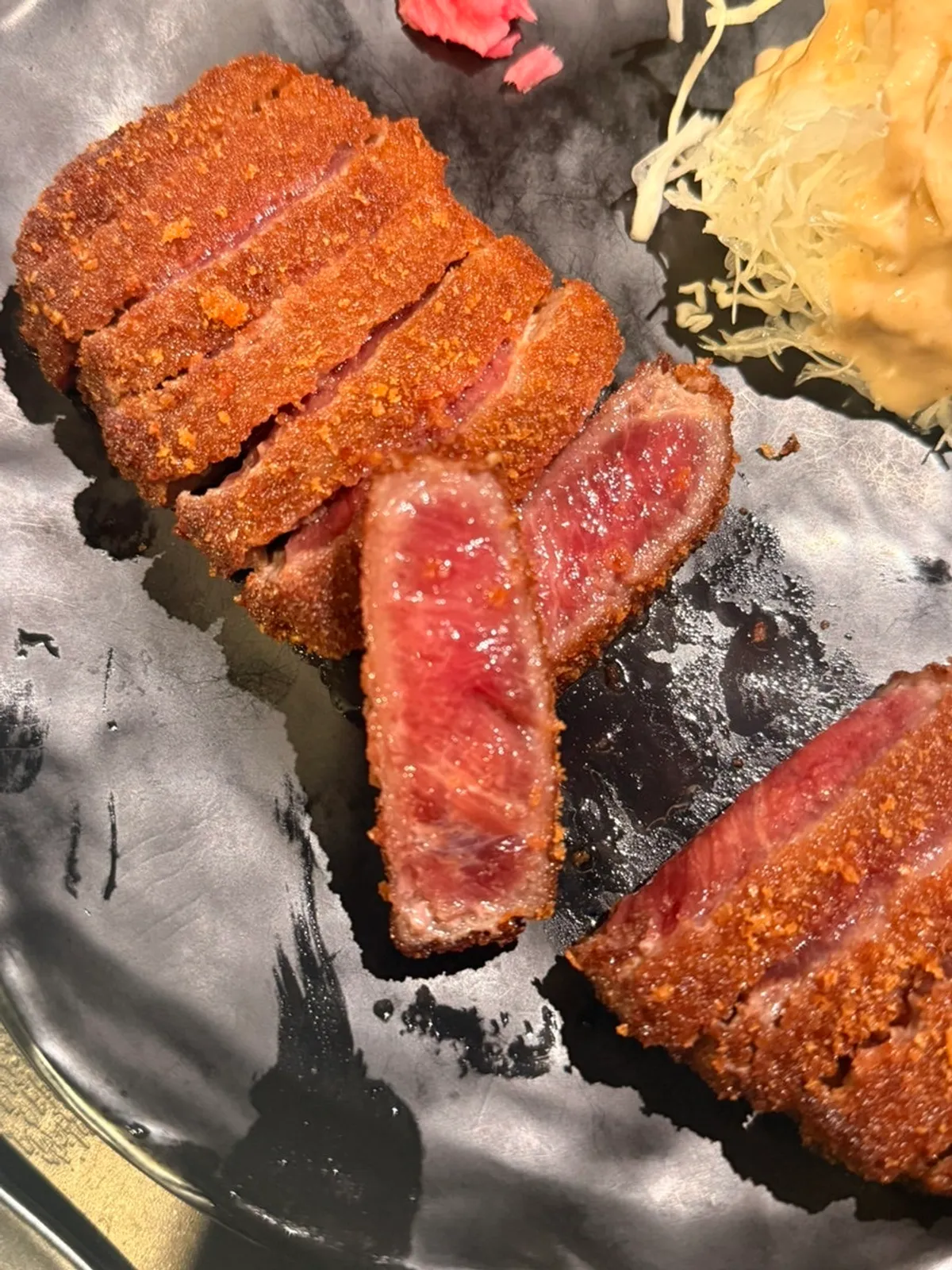 Full gyukatsu spread at Izawa Yeouido Direct Store