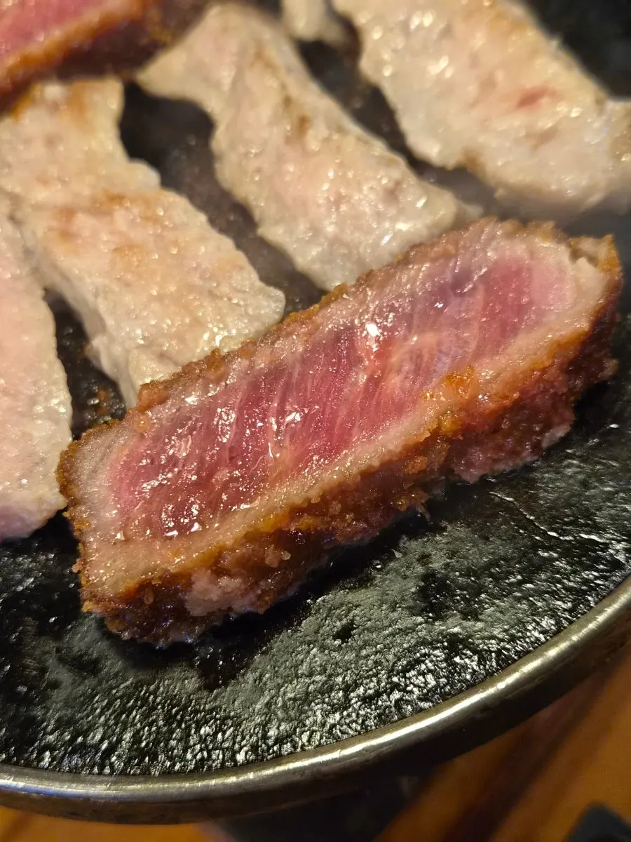 채끝살로 만든 규카츠정식 상차림