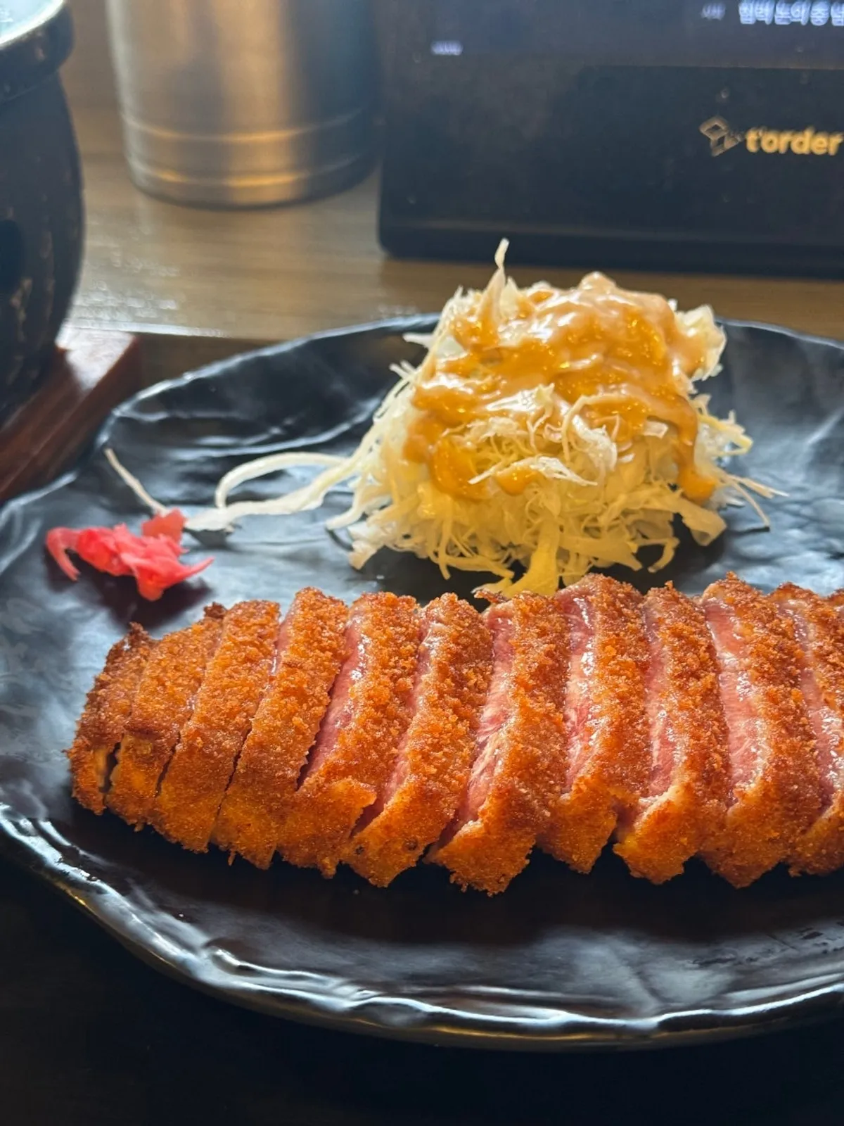 A generous plate of sirloin gyukatsu