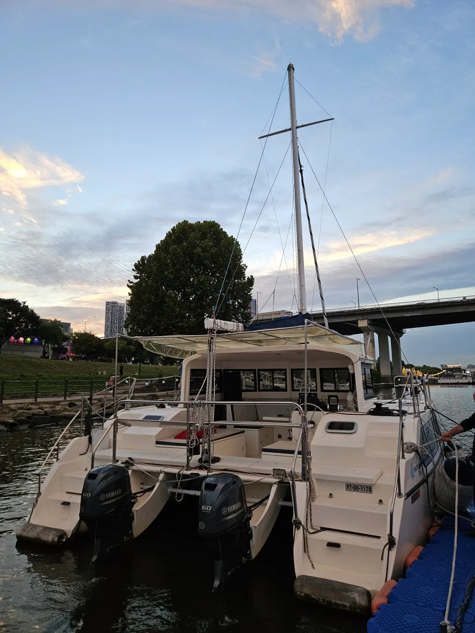 Pier with yachts ranging from large to small