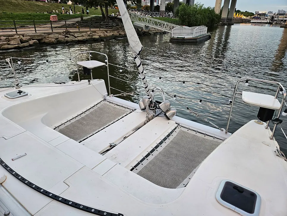 Deck space on the private yacht