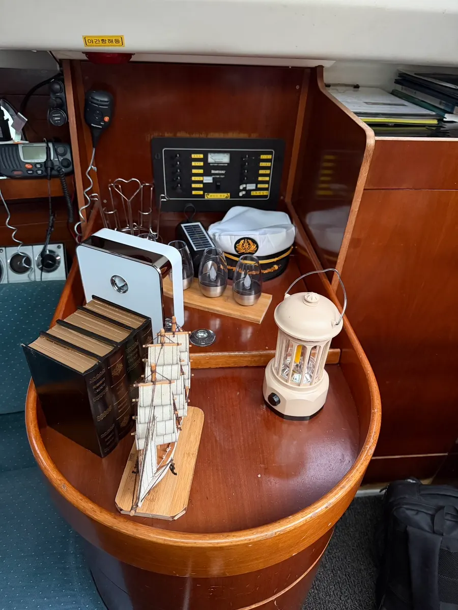 Usable space below the yacht stairs
