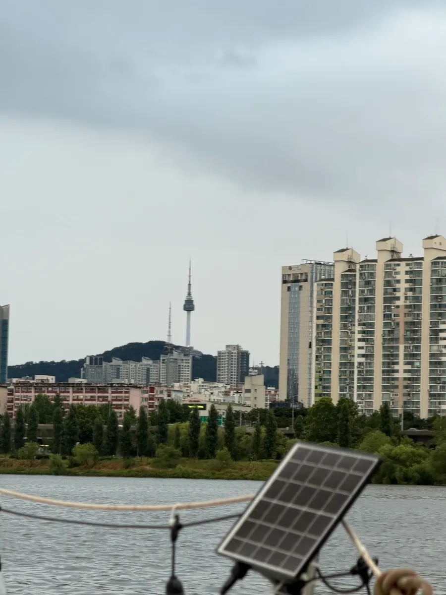 Seoul scenery during a Han River yacht tour