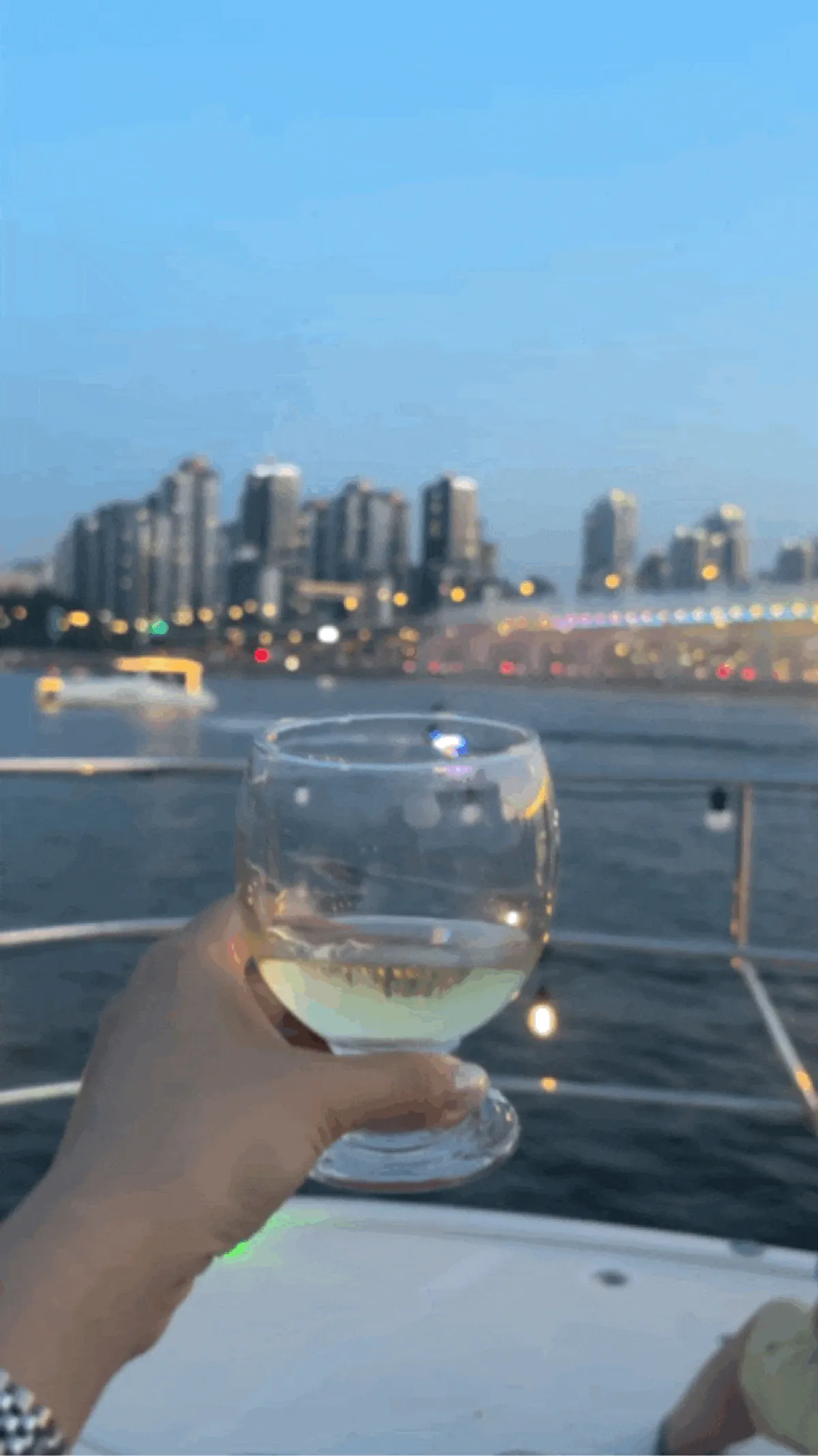 Han River date view from a yacht