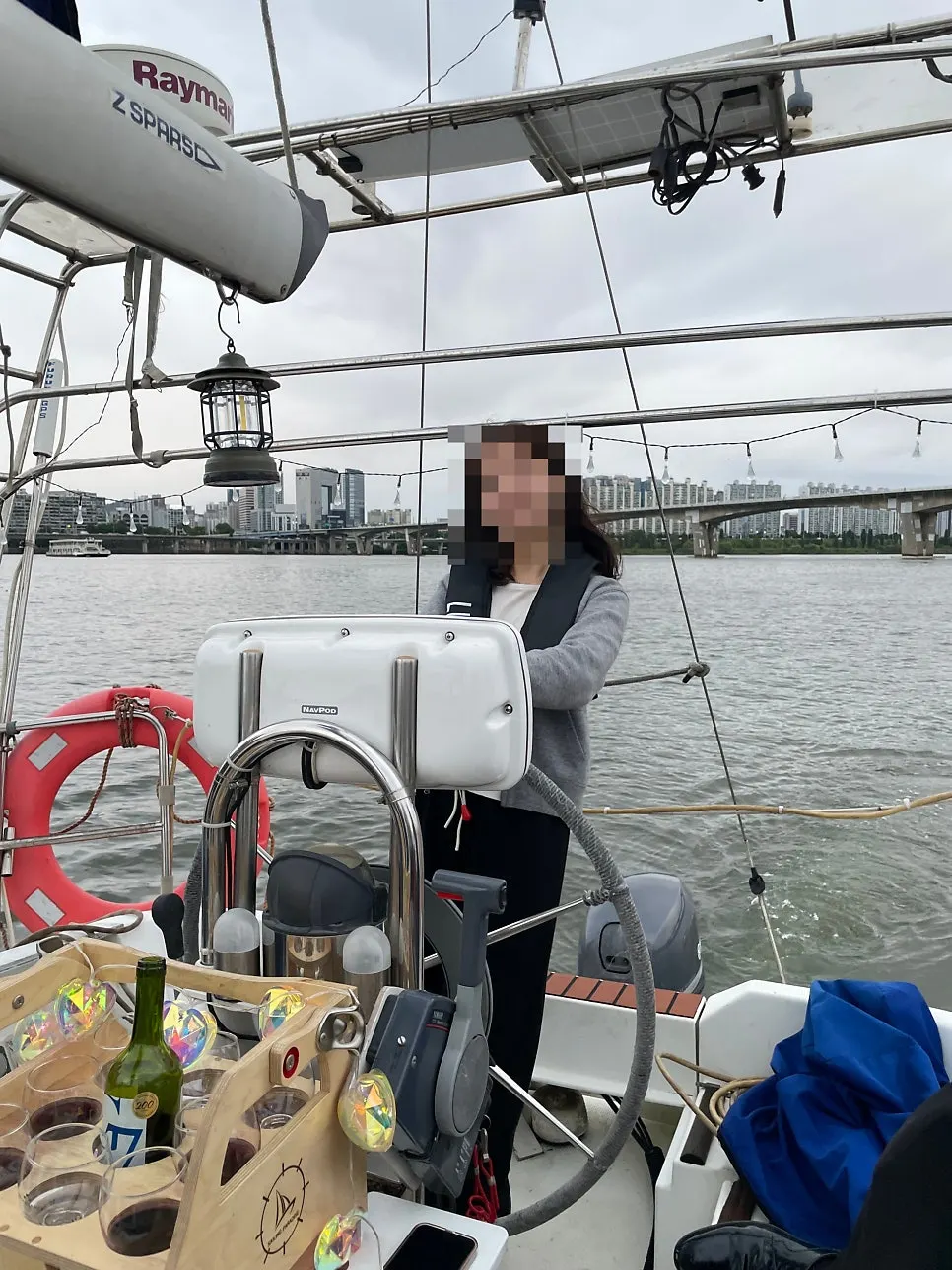 Trying to drive the yacht