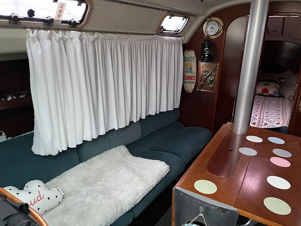 Looking around inside the yacht