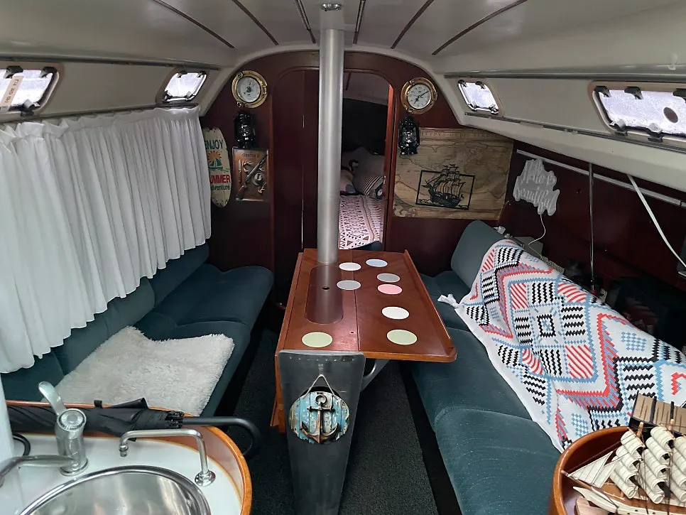 Interior space of the yacht