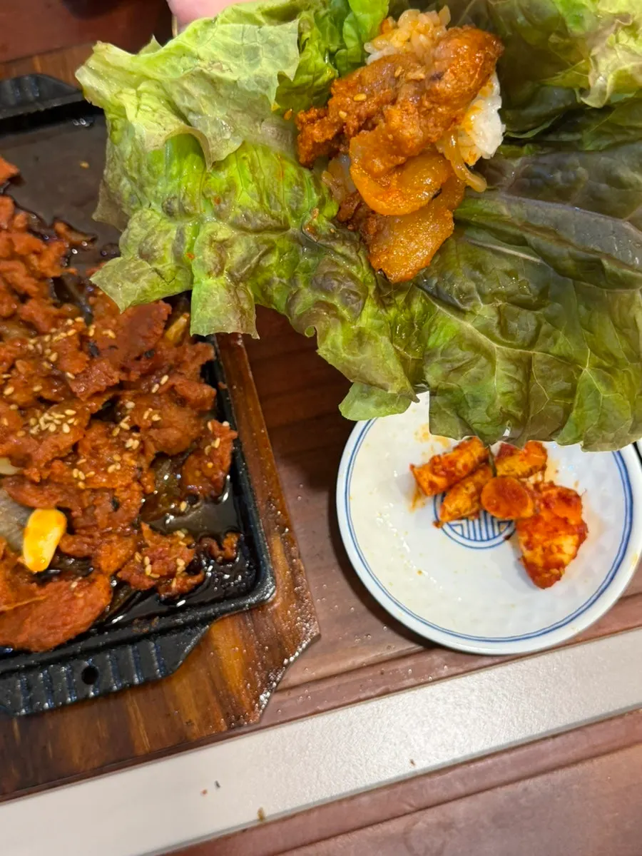 Basic side dish spread including japchae