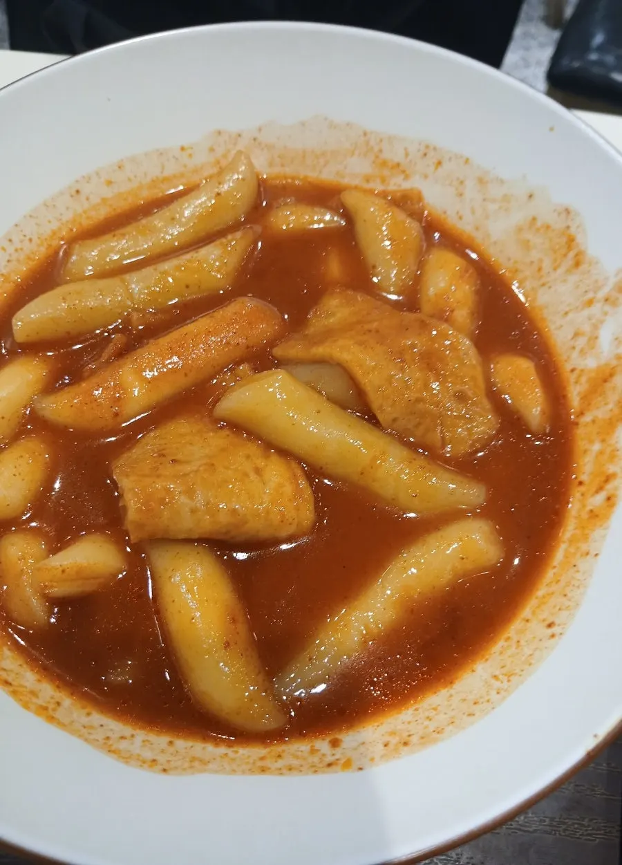 Hyeonseoni Set with tteokbokki, sundae, fried snacks, and mini gimbap