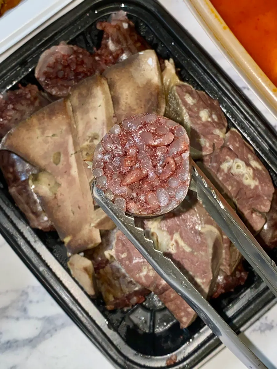 순대와 내장 클로즈업