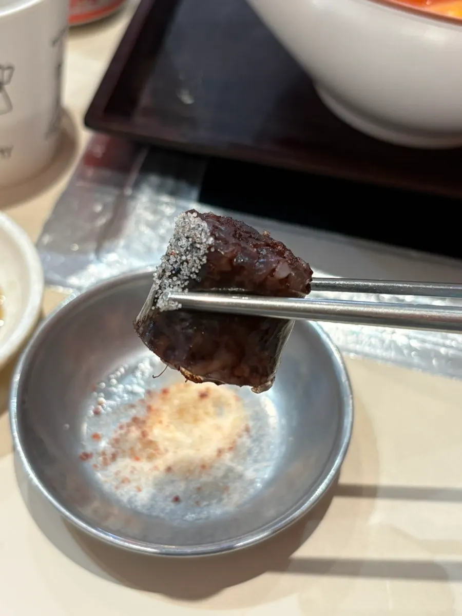 Picking up a piece of sundae