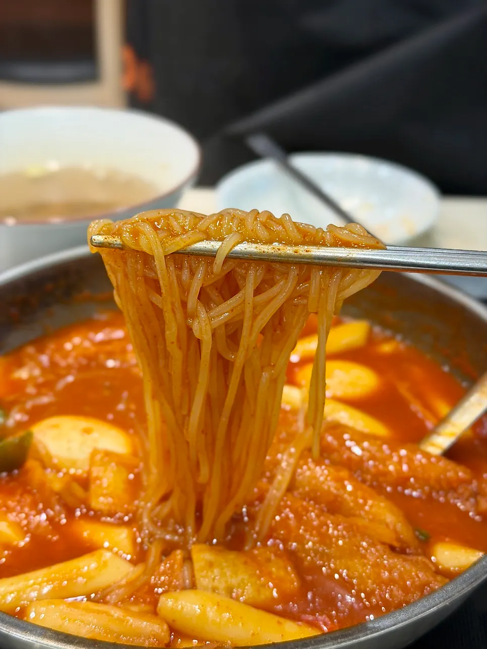 Finished instant tteokbokki and jjolmyeon