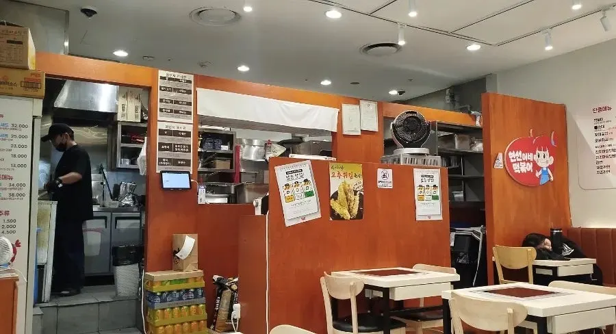 Tidy, clean seating inside the restaurant