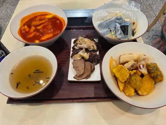 Plate of assorted fritters and soft sundae