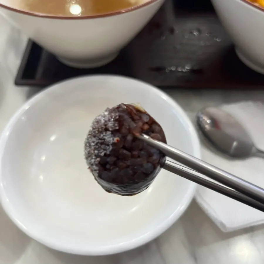 Chewy sundae dipped in salt