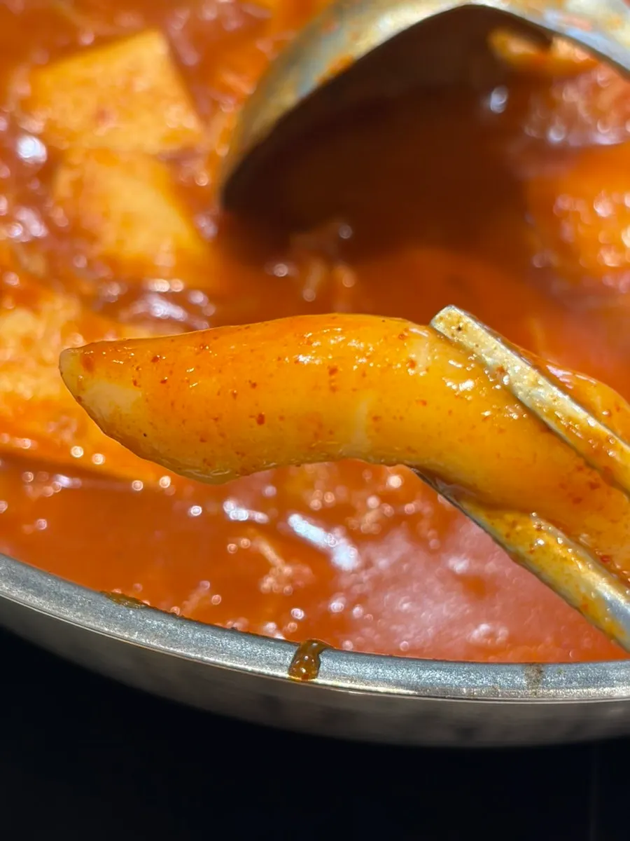 Generous portion of instant tteokbokki set for two