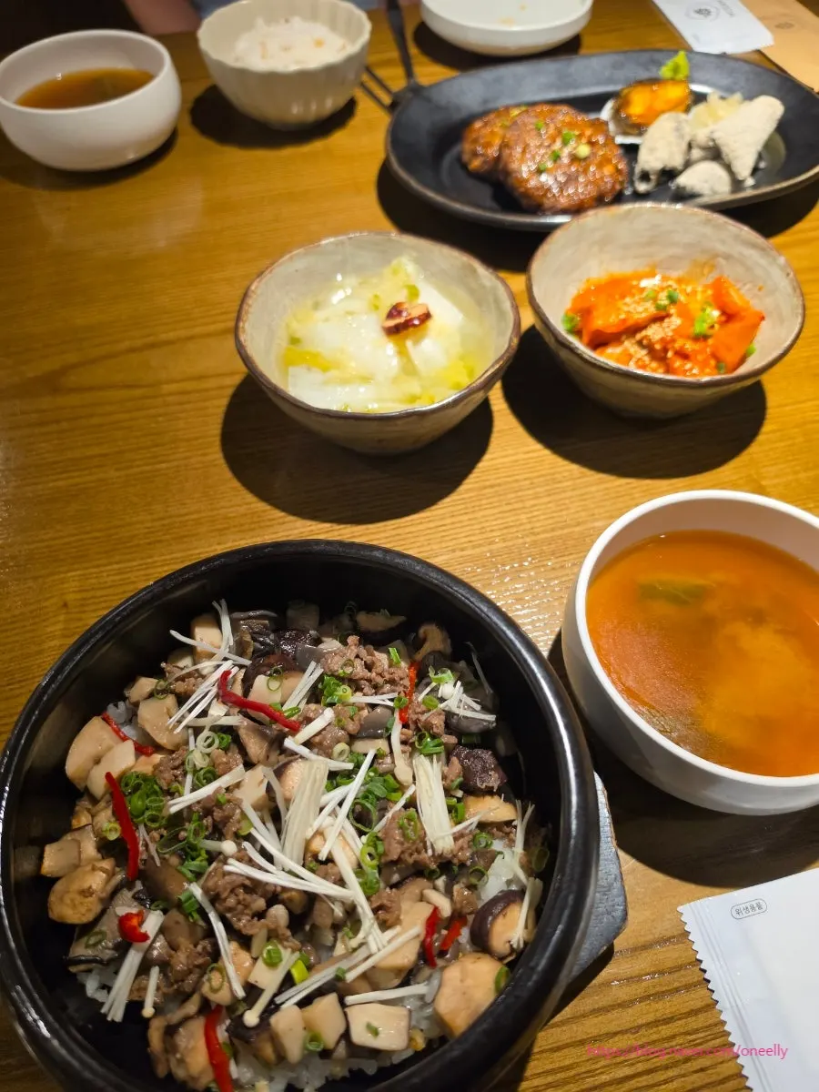 Meal enjoying a variety of appetizers