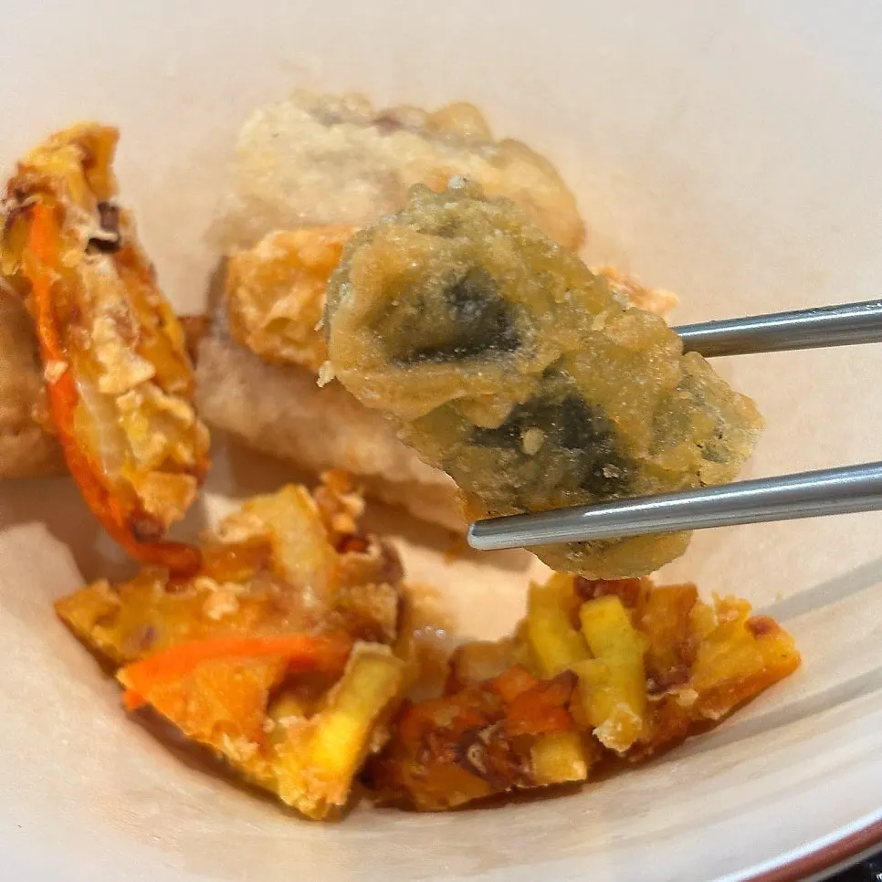 Plate of crispy assorted fried snacks