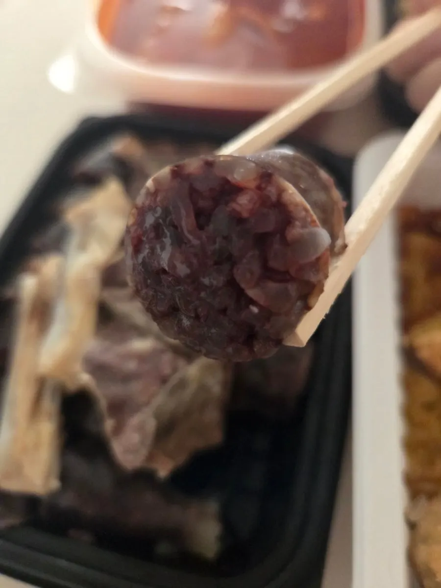 Hyeonseonine sundae packed with organ meat mixed in