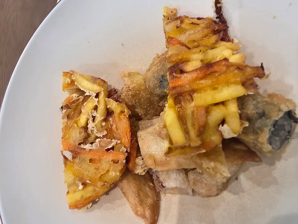 Plate of assorted fritters