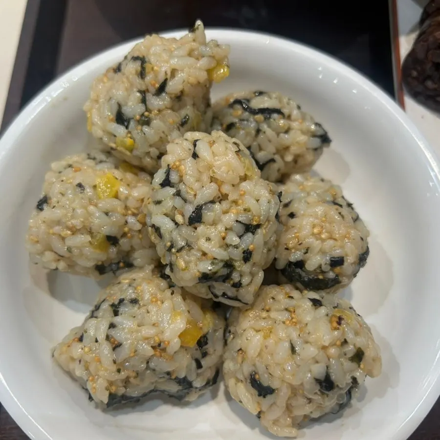 Free fish cake broth served with the fried snack plate