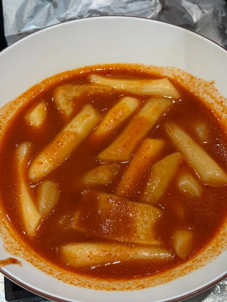 보통맛으로 주문한 현선이네 떡볶이 클로즈업