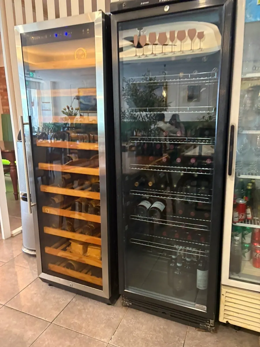 Wine refrigerator at Cuisine R