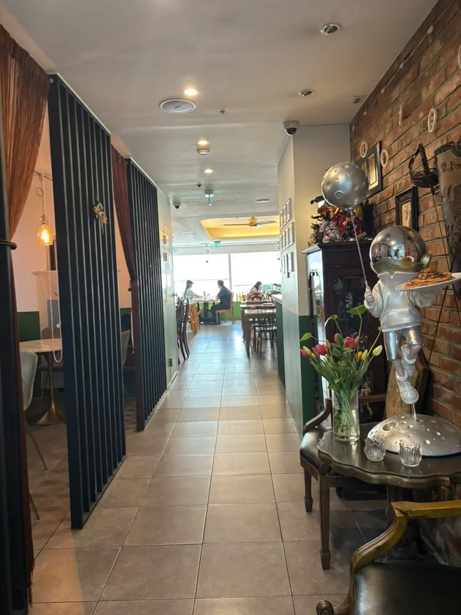Separated space inside the restaurant