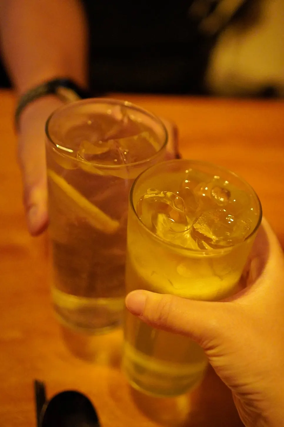 A fizzy glass of highball