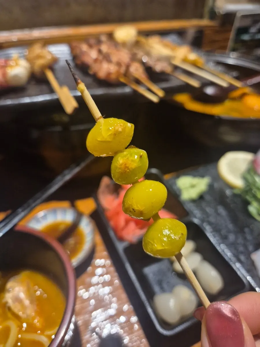 烤得焦黃的綜合串燒盤